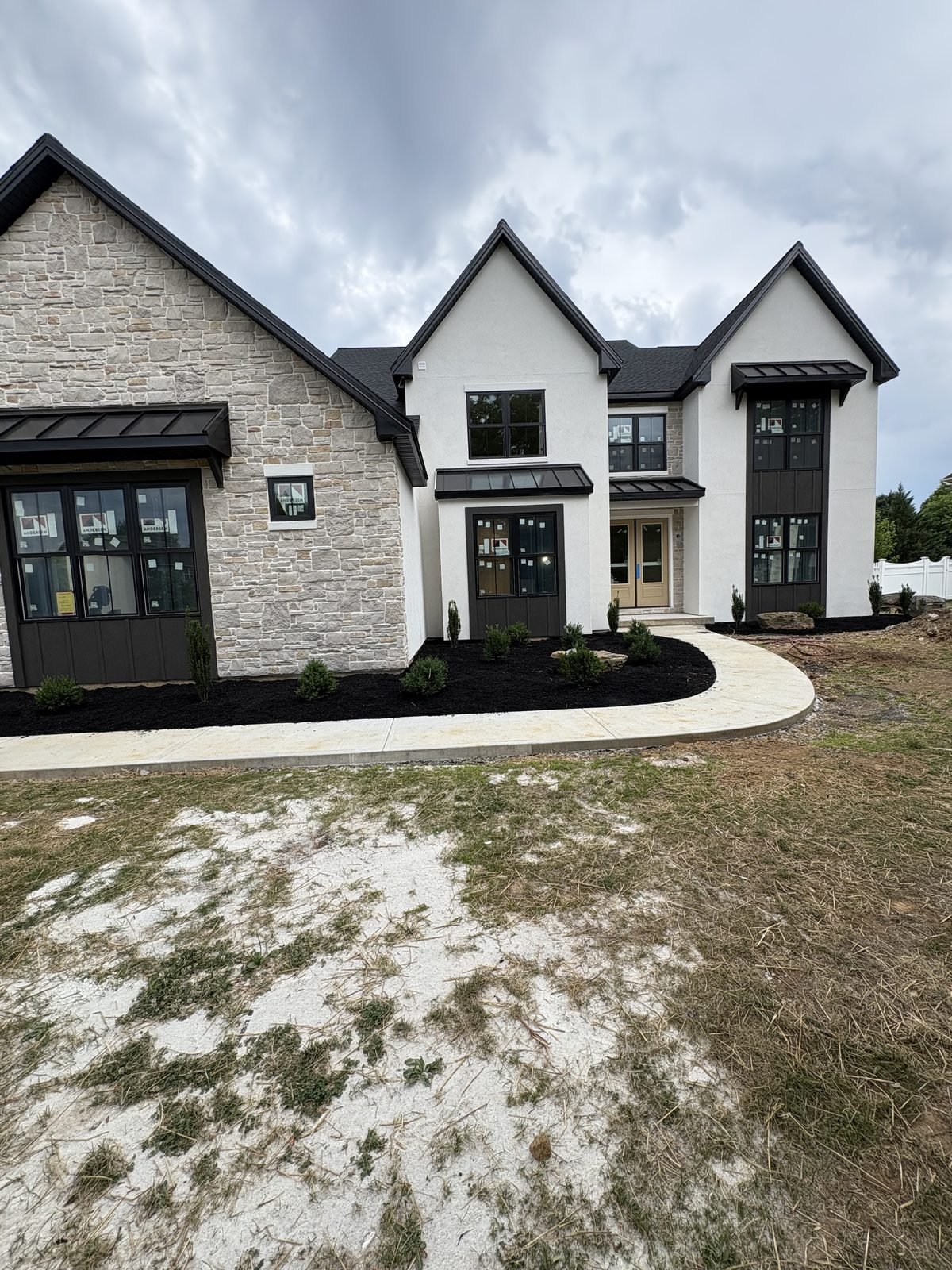 New construction landscape install